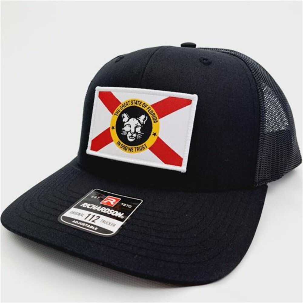 Florida State Panther Retro Vintage Style Flag Richardson Hockey Cap Hat Trucker